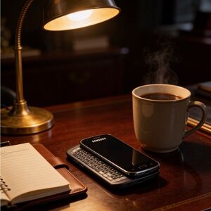Samsung Black Smartphone with Keyboard